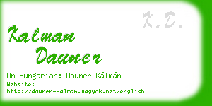 kalman dauner business card