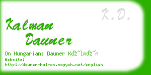 kalman dauner business card